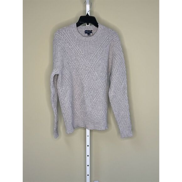 Peter Millar NWT Chalet Textured Wool Blend Crewneck Sweater in Gray Size L - Picture 6 of 10